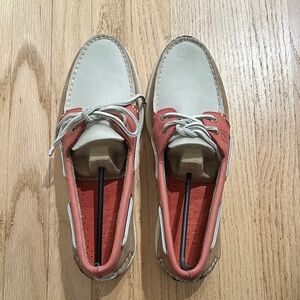 Sperry Men's Tan and Red Boat Shoes